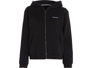 8719856417031 - Modern Cotton Sweatjacke Logo-Stickerei Kapuze für Damen schwarz S