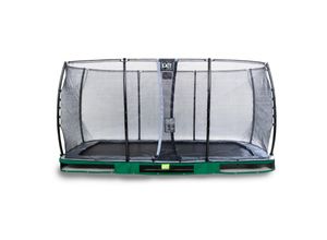 8719874704878 - Exit Toys - exit Elegant Inground-Trampolin 244x427cm mit Economy Sicherheitsnetz - grün - Grun