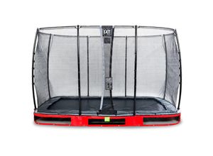 8719874705059 - Exit Toys - exit Elegant Inground-Trampolin 244x427cm mit Economy Sicherheitsnetz - rot - Rot