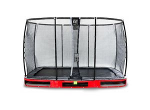 8719874705417 - Exit Toys - exit Elegant Premium Inground-Trampolin 244x427cm mit Deluxe Sicherheitsnetz - rot