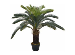 8719883553450 - Künstliche Pflanze Cycas-Palme mit Topf Grün 90 cm vidaXL - Grün