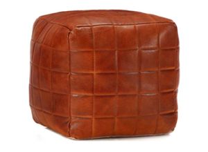 8719883562643 - Pouf Hellbraun 40 x 40 x 40 cm Echtes Ziegenleder Vidaxl