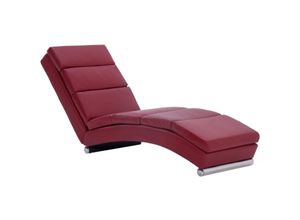 8719883568966 - Vidaxl - Chaiselongue Weinrot Kunstleder