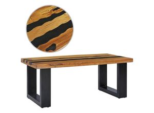 8719883581460 - Bonnevie - Couchtische Kaffeetisch 100×50×40 cm Teak-Massivholz und Lavastein vidaXL