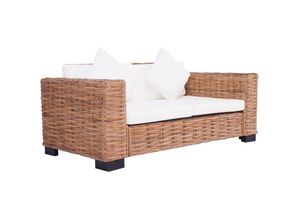 8719883592503 - Bonnevie - 2-Sitzer GartensofaLounge-Sofa Natürliches Rattan vidaXL