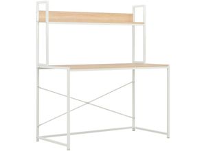 8719883608716 - Vidaxl - Computertisch Weiß und Eiche 120x60x138 cm