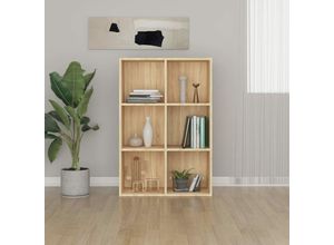 8719883675060 - Bonnevie - Bücherregal SideboardKommode Sonoma-Eiche 66x30x978 cm Holzwerkstoff vidaXL