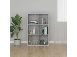 8719883675077 - Bücherregal Sideboard，Kommode Betongrau 66x30x978 cm Holzwerkstoff vidaXL