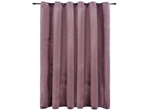 8719883720982 - Bonnevie - Verdunkelungsvorhang mit Metallösen Samt Antik-Rosa 290x245 cm vidaXL382938