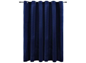 8719883721064 - Verdunkelungsvorhang mit Metallösen Smat Dunkelblau 290x245 cm vidaXL - Blau