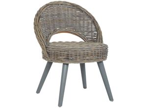 8719883722252 - Bonnevie - Sessel Kubu-Rattan Grau vidaXL943940