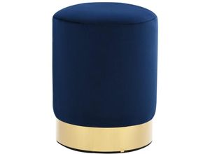 8719883733098 - Hocker Blau und Golden Samt vidaXL - Blau