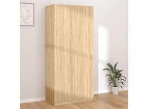 8719883740300 - Bonnevie - KleiderschrankAufbewahrungsschrank Sonoma-Eiche 90x52x200 cm Holzwerkstoff vidaXL