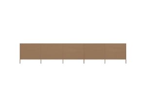 8719883744902 - Bonnevie - 5-teiliges Windschutzgewebe 600 x 120 cm Taupe vidaXL