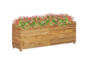 8719883760735 - Bonnevie - HochbeetBlumenkasten 150x40x55 cm Massivholz Teak und Stahl vidaXL