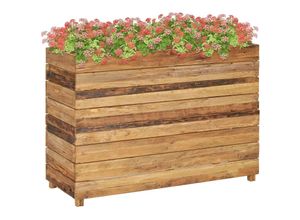 8719883760759 - Bonnevie - HochbeetBlumenkasten 100x40x72 cm Massivholz Teak und Stahl vidaXL