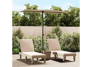 8719883763392 - Bonnevie - SonnenschirmGartenschirm mit Aluminium-Mast 180 x 110 cm Taupe vidaXL