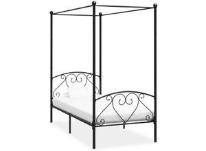 8719883783499 - Bonnevie - Himmelbett-Gestell Schwarz Metall 90 x 200 cm vidaXL462495