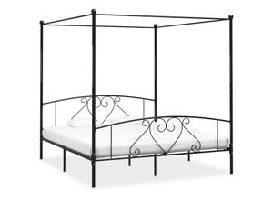 8719883783543 - Bonnevie - Himmelbett-Gestell Schwarz Metall 180 x 200 cm vidaXL545881