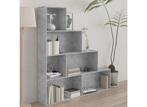 8719883786100 - Bonnevie - Bücherregal RaumteilerBücherschrank Betongrau 155x24x160 cm Holzwerkstoff vidaXL