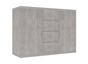 8719883786377 - Bonnevie - SideboardKommode Betongrau 88x30x65 cm Holzwerkstoff vidaXL