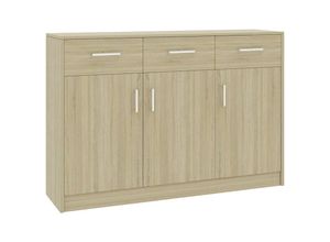 8719883786452 - Bonnevie - Sideboard Sonoma-Eiche 110x30x75 cm Holzwerkstoff vidaXL17431