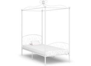 8719883791623 - Bonnevie - Himmelbett-Gestell Weiß Metall 90 x 200 cm vidaXL201821