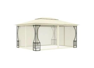 8719883809687 - vidaXL Partyzelt Pavillon mit Netz 300x400x265 cm Creme