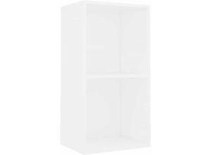 8719883815404 - Vidaxl - Bücherregal 2 Fächer Weiß 40x30x765 cm Holzwerkstoff