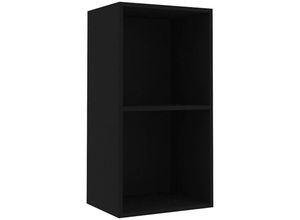 8719883815411 - Vidaxl - Bücherregal 2 Fächer Schwarz 40x30x765 cm Holzwerkstoff