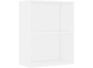 8719883815589 - Vidaxl - Bücherregal 2 Fächer Weiß 60x30x765 cm Holzwerkstoff