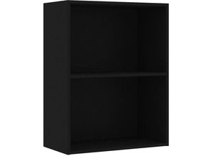 8719883815596 - Vidaxl - Bücherregal 2 Fächer Schwarz 60x30x765 cm Holzwerkstoff