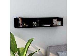 8719883817309 - Bonnevie - CD-Wandregal Schwarz 100x18x18 cm Holzwerkstoff vidaXL