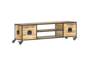 8719883819570 - Bonnevie - TV-SchrankTV-Möbel 130x30x39 cm Massivholz Mango vidaXL