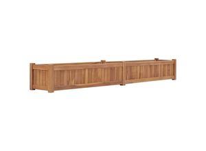 8719883827384 - Bonnevie - HochbeetBlumenkasten 200x30x25 cm Massivholz Teak vidaXL