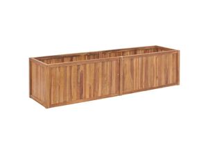 8719883827438 - Bonnevie - Garten-HochbeetBlumenkasten 200 x 50 x 50 cm Massivholz Teak vidaXL