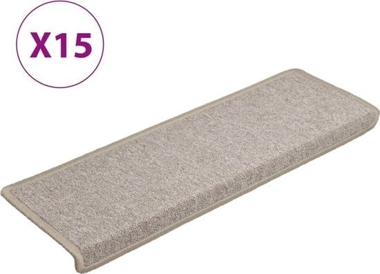 8719883863580 - vidaXL - Treppenstufenmatten - 15 - st - 65x21x4 - cm - taupe