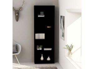 8719883869308 - Bonnevie - BücherregalStandregal 5 Fächer Schwarz 60x24x175 cm Holzwerkstoff vidaXL