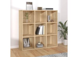 8719883869865 - Bonnevie - Bücherregal Sonoma-Eiche 98x30x98 cm Holzwerkstoff vidaXL79354