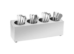 8719883914213 - Bonnevie - Besteckbehälter 4 Fächer Rechteckig Edelstahl vidaXL134210