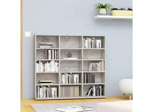 8719883914930 - Bonnevie - CD-Regal Betongrau 102x23x895 cm Holzwerkstoff vidaXL129711