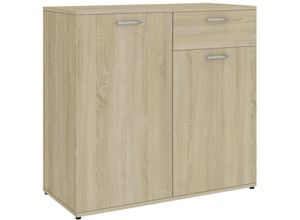 8719883915371 - Vidaxl - Sideboard Sonoma-Eiche 80x36x75 cm Holzwerkstoff Braun