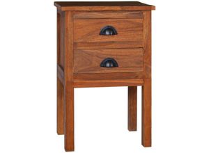 8719883919270 - Bonnevie - NachttischBeistelltisch 40x35x60 cm Massivholz Teak vidaXL