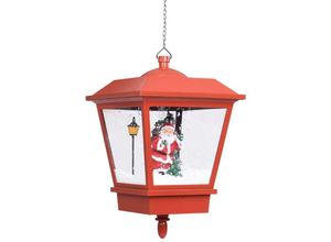 8719883994864 - Weihnachts-Hängelampe LED-Licht und Weihnachtsmann Rot 27×27×45 vidaXL - N A