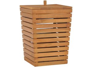 8719883995946 - Vidaxl - Wäschekorb 30×30×45 cm Teak Massivholz