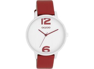 8719929034806 - Quarzuhr OOZOO C11237 Armbanduhren rot (dunkelrot) Damen Armbanduhr Damenuhr