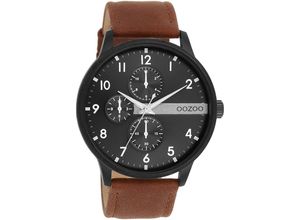 8719929036473 - Quarzuhr OOZOO Armbanduhren braun (braun schwarz) Herren Quarzuhren Armbanduhr Herrenuhr Mineralglas analog