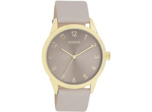 8719929036688 - Quarzuhr OOZOO Armbanduhren grau (taupe braun) Herren Uhren Armbanduhr für Damen & Herren unisex analog