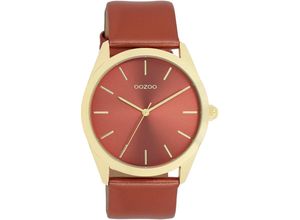 8719929036756 - Quarzuhr OOZOO Armbanduhren rot (weinrot) Herren Uhren Armbanduhr für Damen & Herren unisex analog