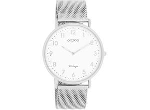 8719929037036 - Quarzuhr OOZOO Armbanduhren silberfarben (silberfarben weiß) Damen Quarzuhren Armbanduhr Damenuhr analog